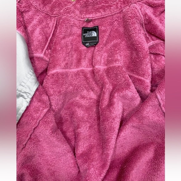 THE NORTH FACE Pink Gray Fleece Full Zip Long Sleeve Jacket Girls Youth Size XL - Picture 7 of 10